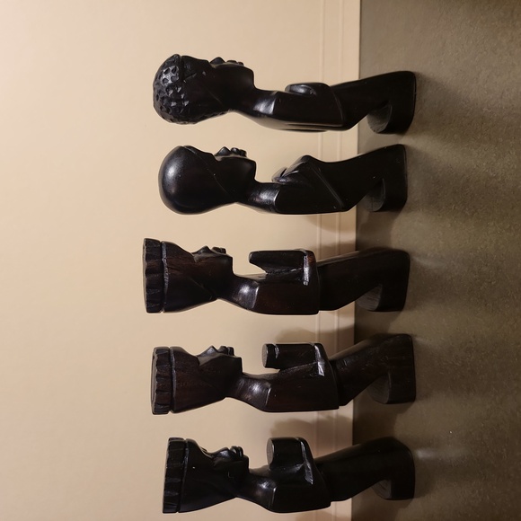 VINTAGE African Ebony Carved Nativity Figures - Picture 7 of 11